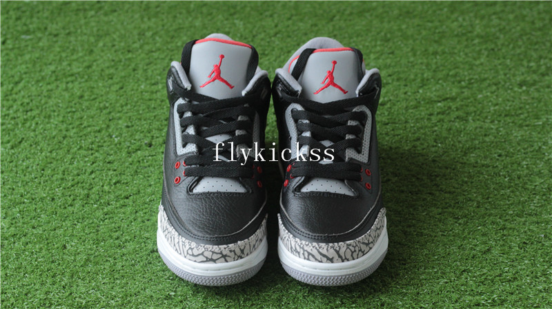 Authentic Air Jordan 3 Retro Black Cement GS